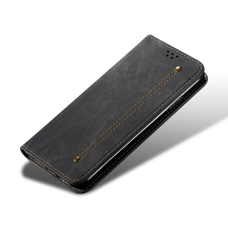 Flip Cover OnePlus 8 Pro Kunstleer Jeans Textuur