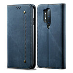 Flip Cover OnePlus 8 Pro Kunstlederen Jeans Textuur