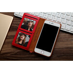 Flip Cover iPhone SE 2 / 8 / 7 leer effect Multi-Card CMAI2