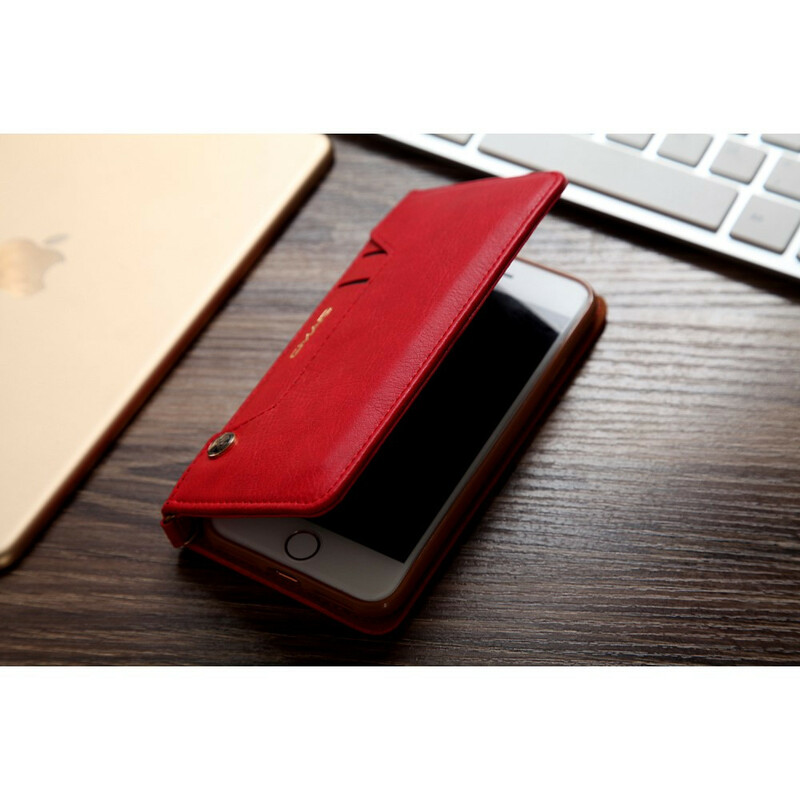 Flip Cover iPhone SE 2 / 8 / 7 leer effect Multi-Card CMAI2