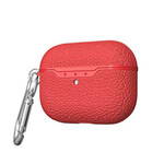 AirPods Pro Litchi Lederen Effect Hoesje met Karabijnhaak
