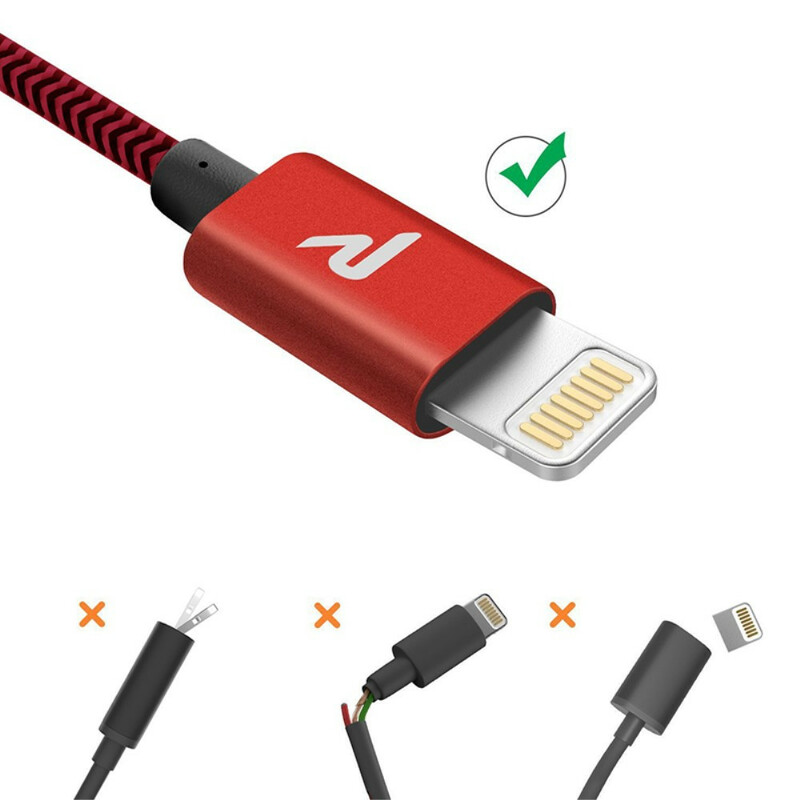 USB en MFI gegevens opladen kabel voor iPhone RAMPOW