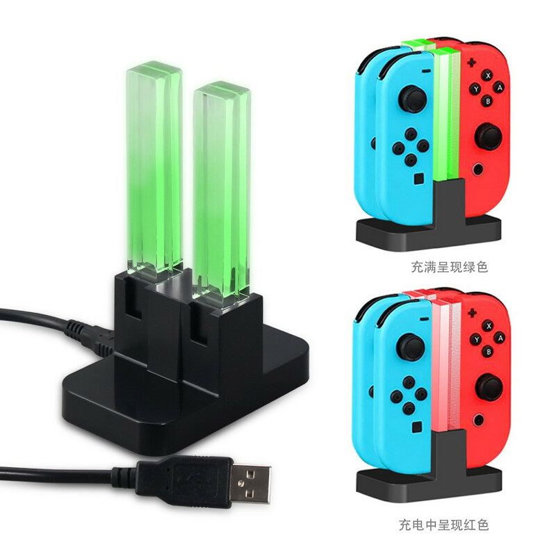 DOBE oplader standaard met LED voor Nintendo Switch