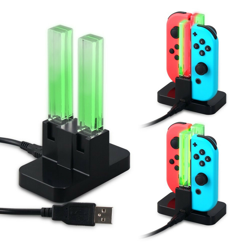 DOBE oplader standaard met LED voor Nintendo Switch