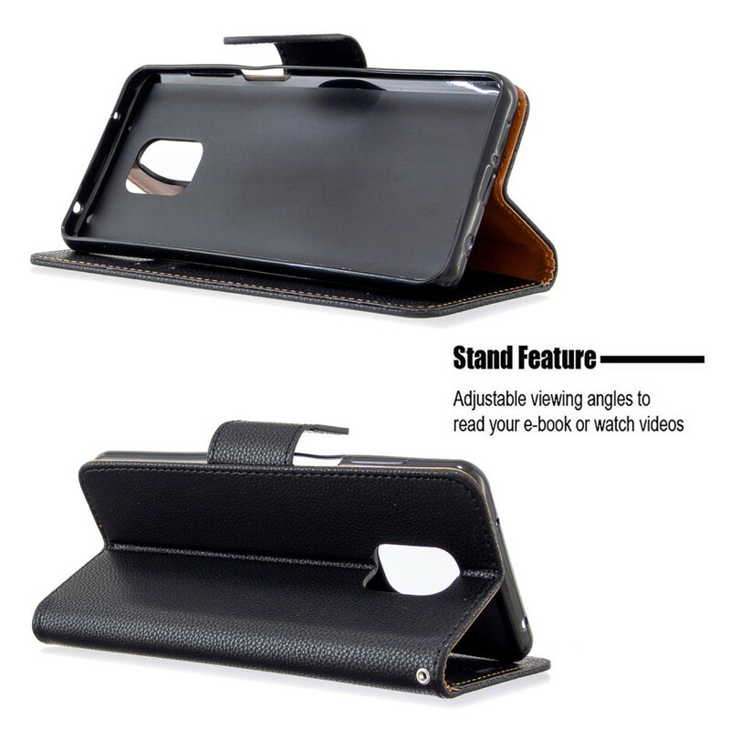 Hoesje Xiaomi Redmi Note 9 / Note 9S / Note 9 Pro Leder Effect Lychee