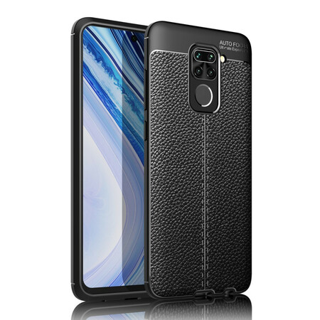 Xiaomi Redmi Note 9 Lederen Hoesje Lychee Effect Dubbele Lijn