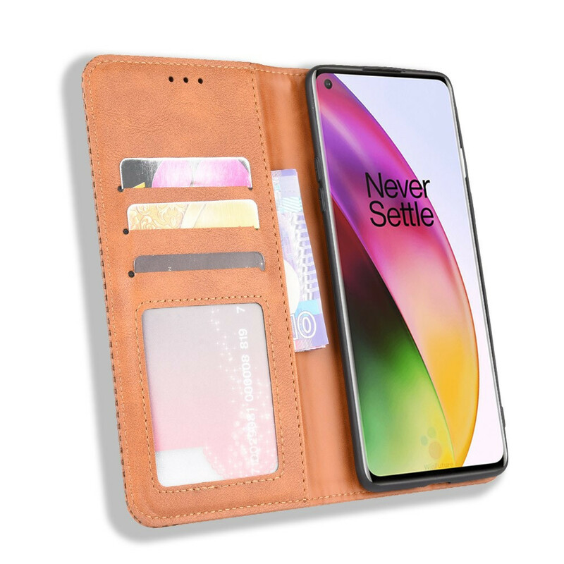 OnePlus 8 Vintage Lederen Effect Flip Cover