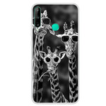 Huawei P40 Lite Cover Giraffen met Bril