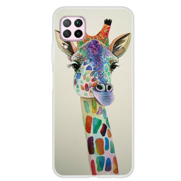 Huawei P40 Lite Giraffe Kleurrijk Geval