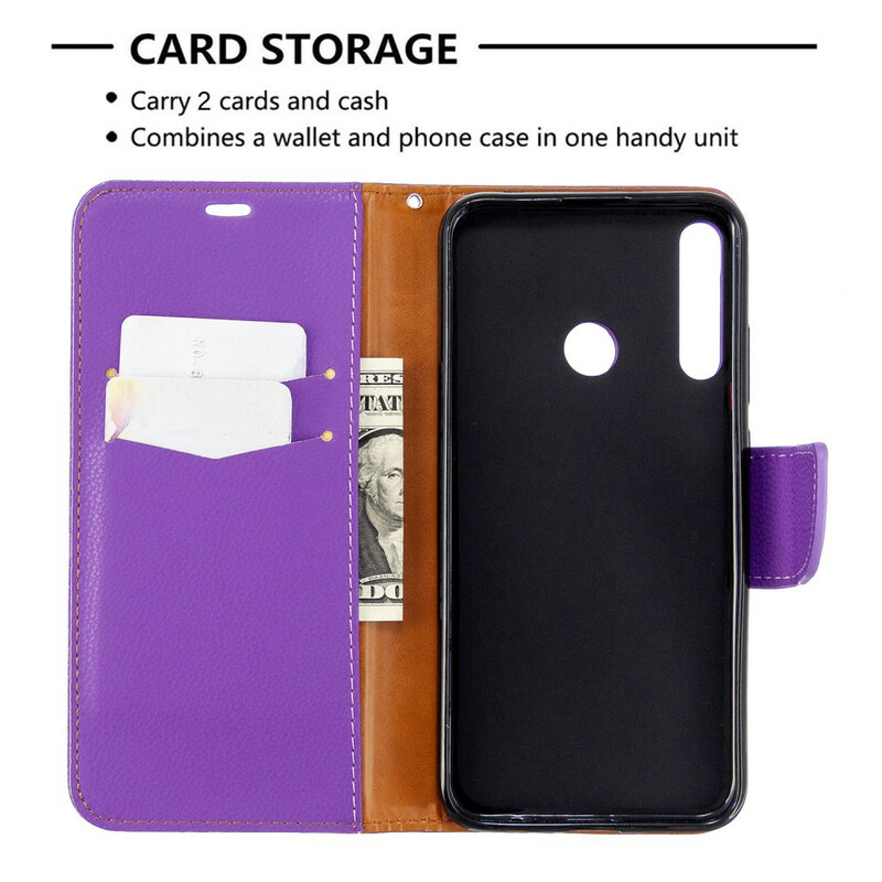 Huawei P40 Lite E Case Litchi Schuine Flap