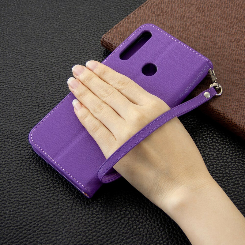 Huawei P40 Lite E Case Litchi Schuine Flap