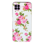 Huawei P40 Lite Cover Liberty Bloemen Fluorescerende