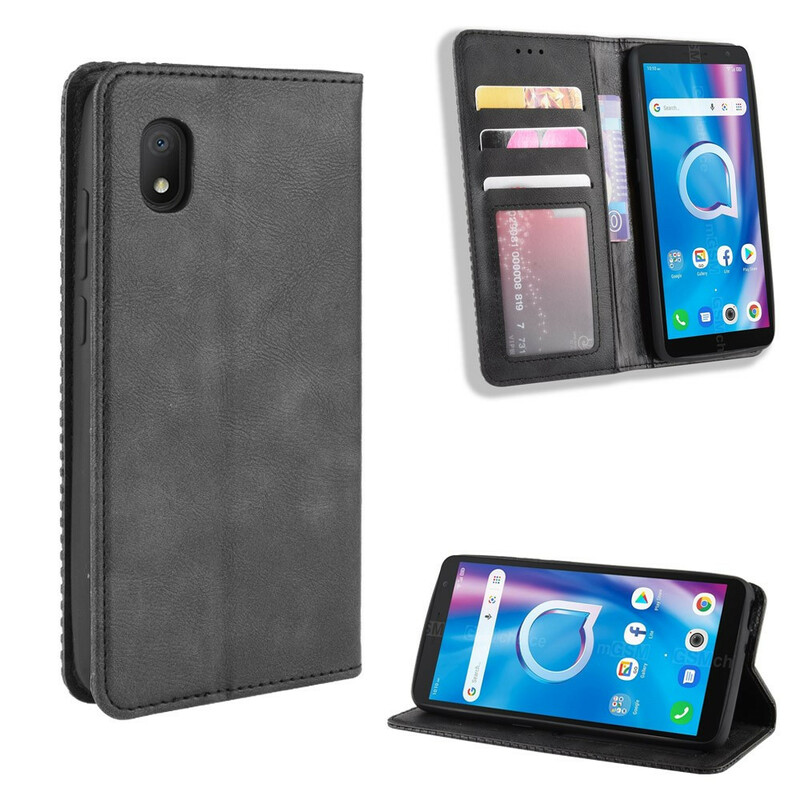 Flip Cover Alcatel 1B Leder Effect Vintage Stijlvol