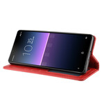 Sony Xperia 10 II Leer Effect Flip Cover