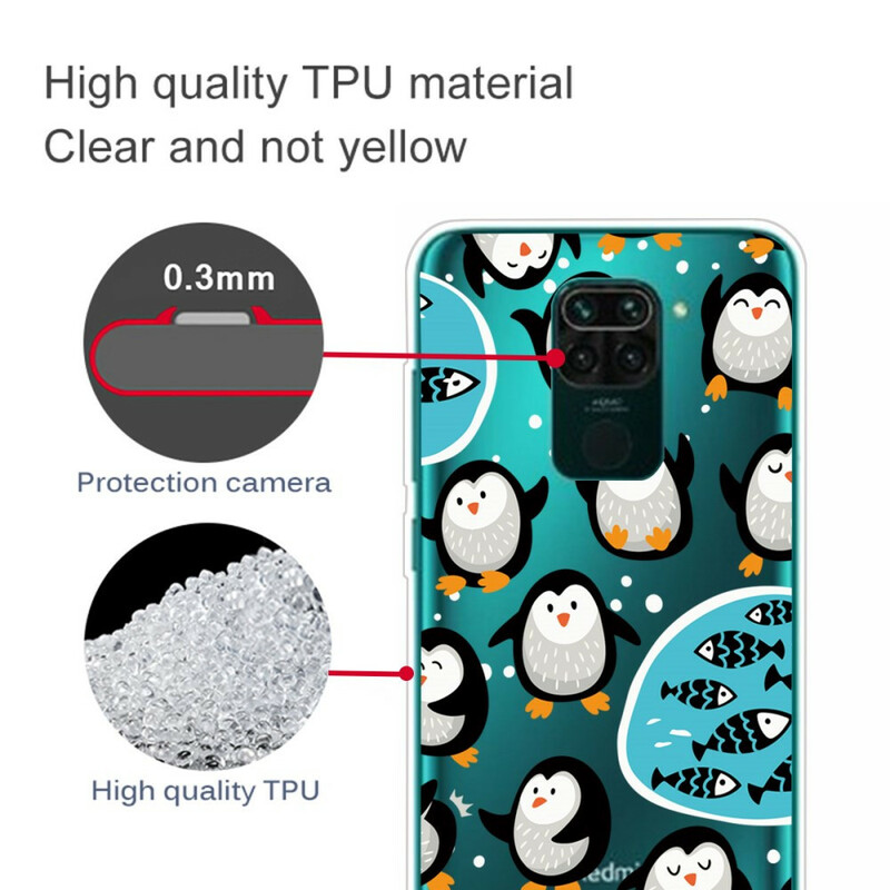 Xiaomi Redmi Note 9 Case Pinguïns en vissen