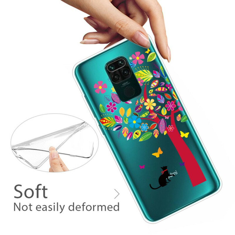 Xiaomi Redmi Note 9 Case Kat onder de kleurrijke boom