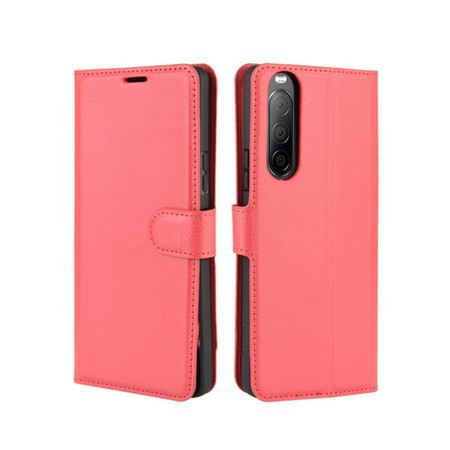 Sony Xperia 10 II Simil Lederen Hoesje Lychee