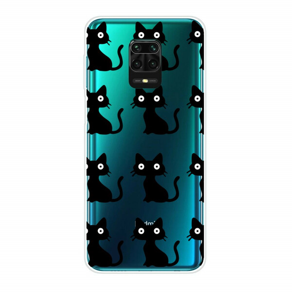 Xiaomi Redmi Note 9S / Redmi Note 9 Pro Case Meerdere Zwarte Katten