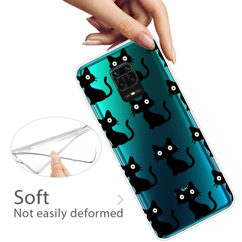 Xiaomi Redmi Note 9S / Redmi Note 9 Pro Case Meerdere Zwarte Katten