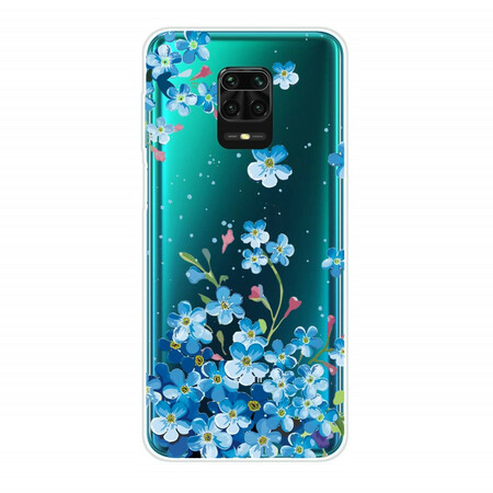 Xiaomi Redmi Note 9S / Redmi Note 9 Pro Case Blauw Bloemen