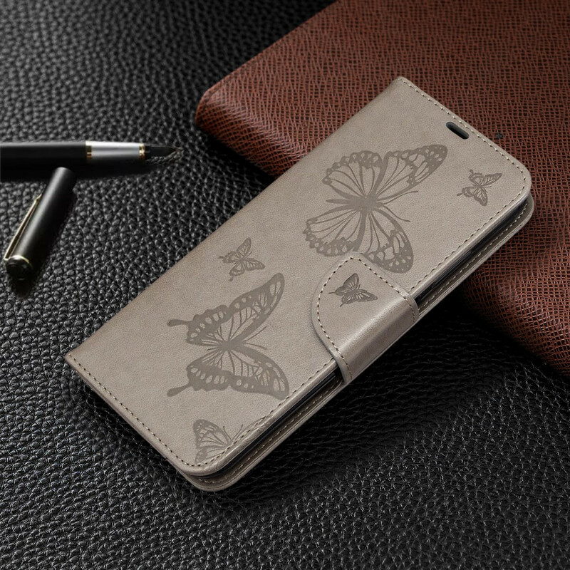 Cover Huawei P40 Lite Vlinder afgedrukt Strap