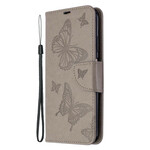 Cover Huawei P40 Lite Vlinder afgedrukt Strap