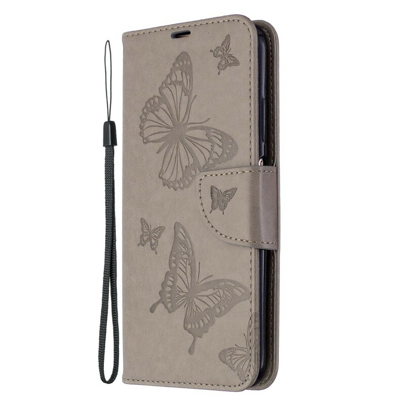 Cover Huawei P40 Lite Vlinder afgedrukt Strap