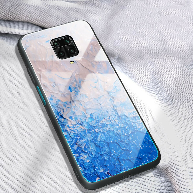 Xiaomi Redmi Note 9S gehard glas case marmeren kleuren