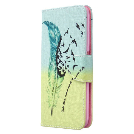 Huawei P40 Lite Leer Vliegen Hoesje
