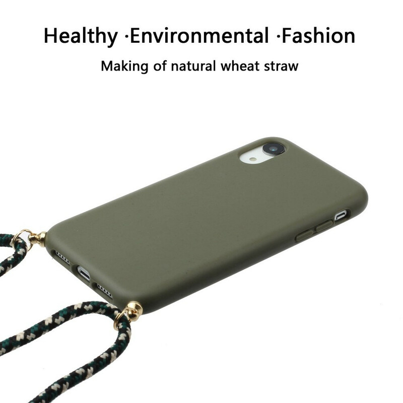 iPhone XR Silicone Hoesje met Gekleurd Koord