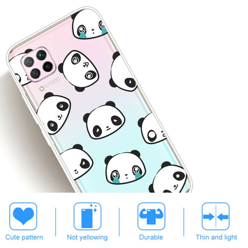 Huawei P40 Lite Hoesje Sentimentele Panda's