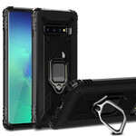 Samsung Galaxy S10 Plus Ring en Koolstofvezel Hoesje