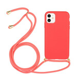 iPhone 11 Silicone Hoesje met Gekleurd Koord iPhone 11 Silicone Hoesje met Gekleurd Koord