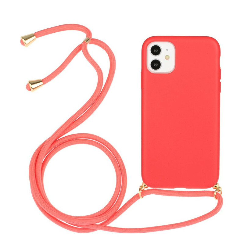iPhone 11 Silicone Hoesje met Gekleurd Koord
