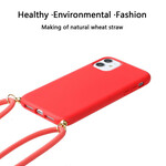 iPhone 11 Silicone Hoesje met Gekleurd Koord iPhone 11 Silicone Hoesje met Gekleurd Koord