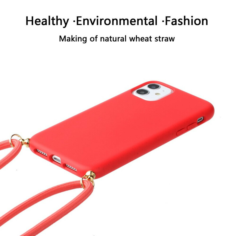 iPhone 11 Silicone Hoesje met Gekleurd Koord