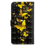 Samsung Galaxy A41 Hoesje Gele Vlinders