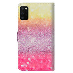 Samsung Galaxy A41 Glitter Cover Magenta's