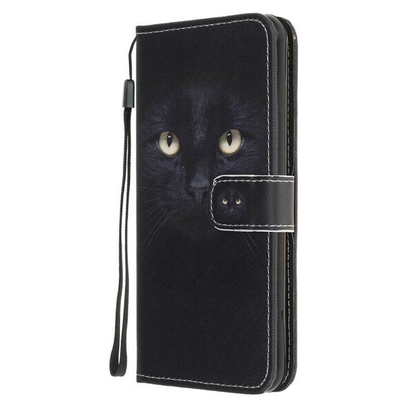 Samsung Galaxy A41 zwart kat oog riem case
