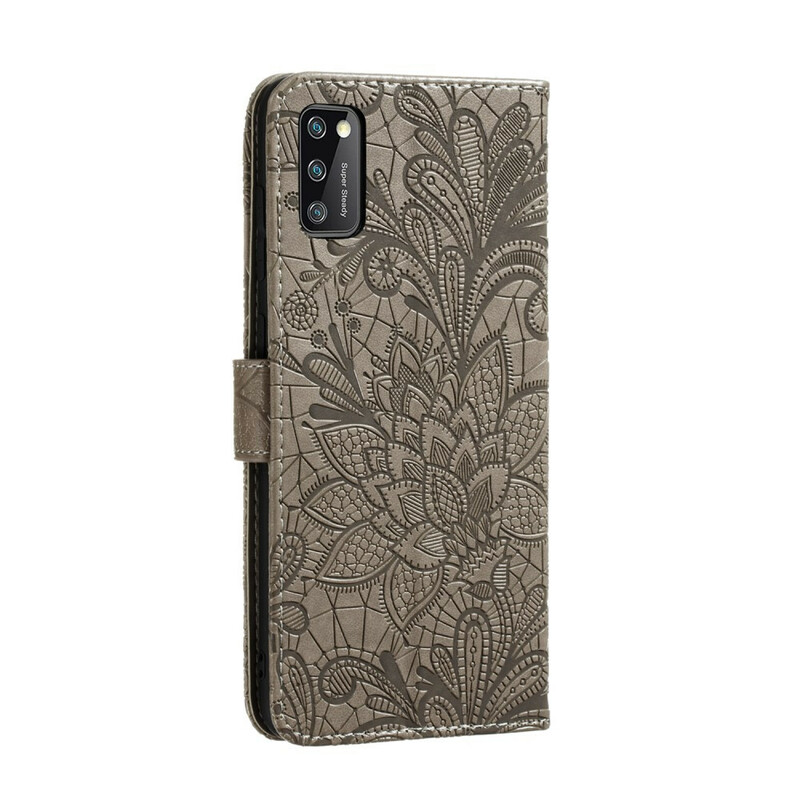 Samsung Galaxy A41 hoesje Tribal Bloemen met riem