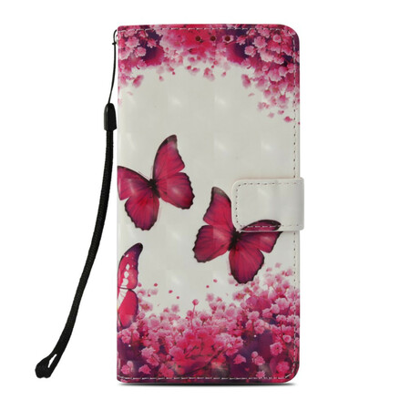 Honor 10 Rood Vlinder Hoesje
