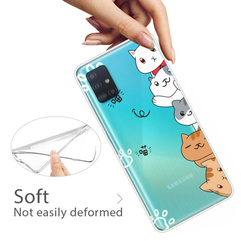 Samsung Galaxy A51 Hoesje Koekoek Katten