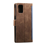 Samsung Galaxy A51 tweekleurige kunstlederen hoesje versterkte contouren Samsung Galaxy A51 tweekleurige kunstlederen hoesje versterkte contouren