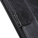 Samsung Galaxy A21s Leder Effect Glimmende Front Flap Case