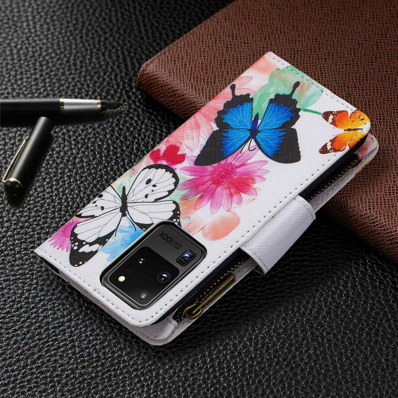 Samsung Galaxy S20 Ultra Hoesje met Vlinder Rits Pocket
