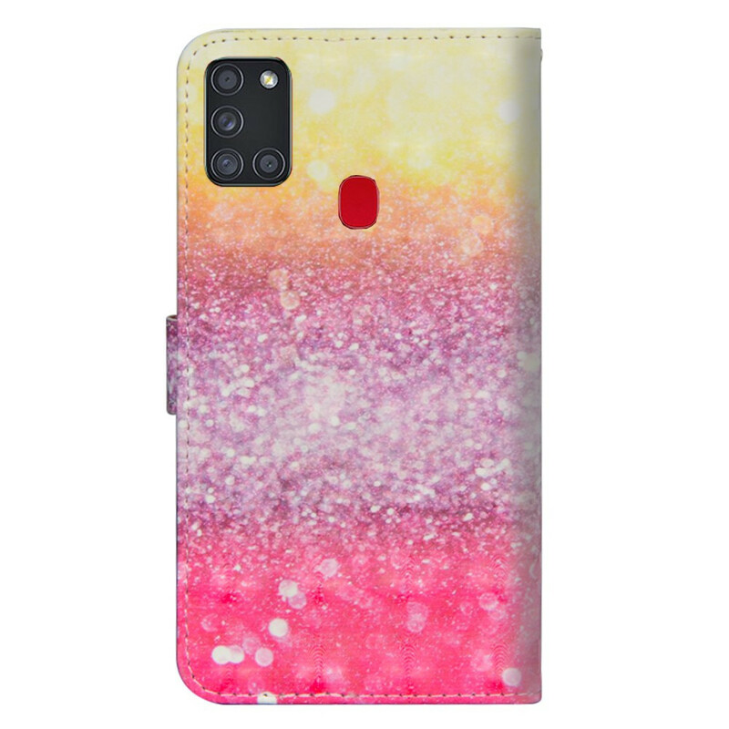 Samsung Galaxy A21s Glitter Hoesje Magenta's