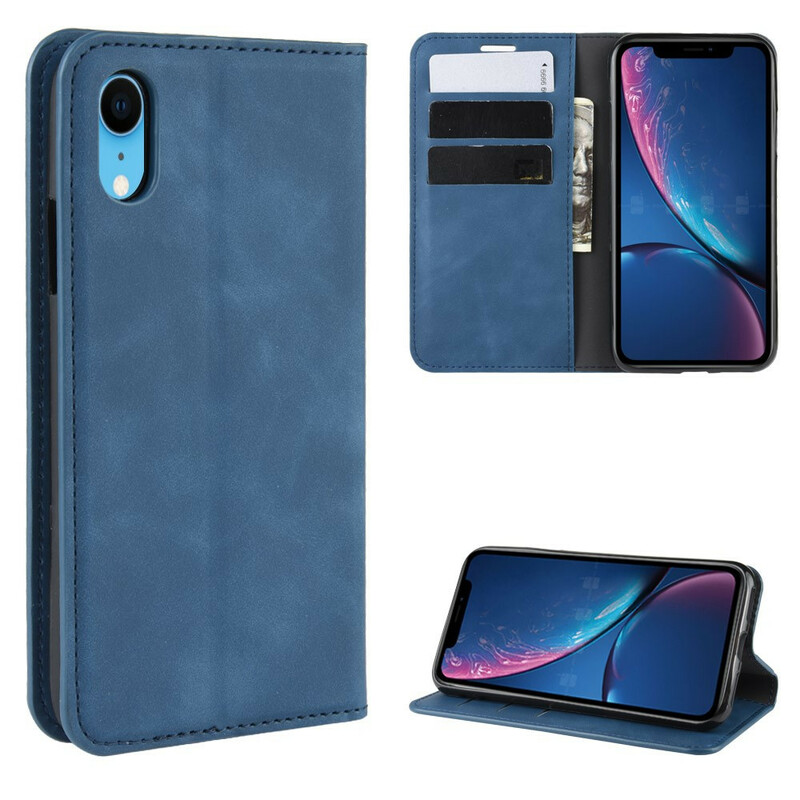 Flip cover iPhone XR Zacht Leder Effect Flip cover iPhone XR Zacht Leder Effect