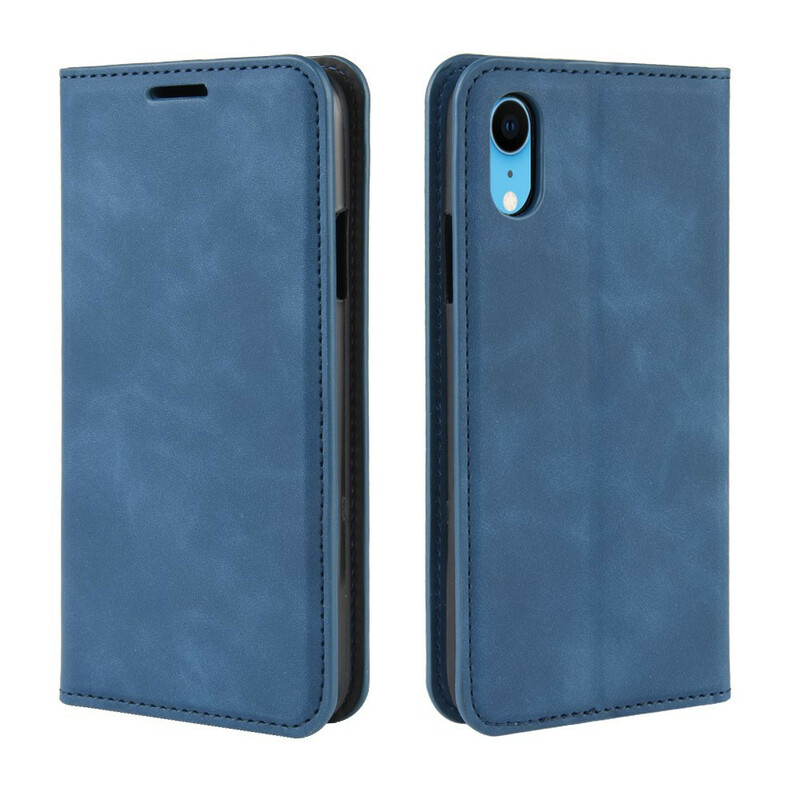 Flip cover iPhone XR Zacht Leder Effect Flip cover iPhone XR Zacht Leder Effect