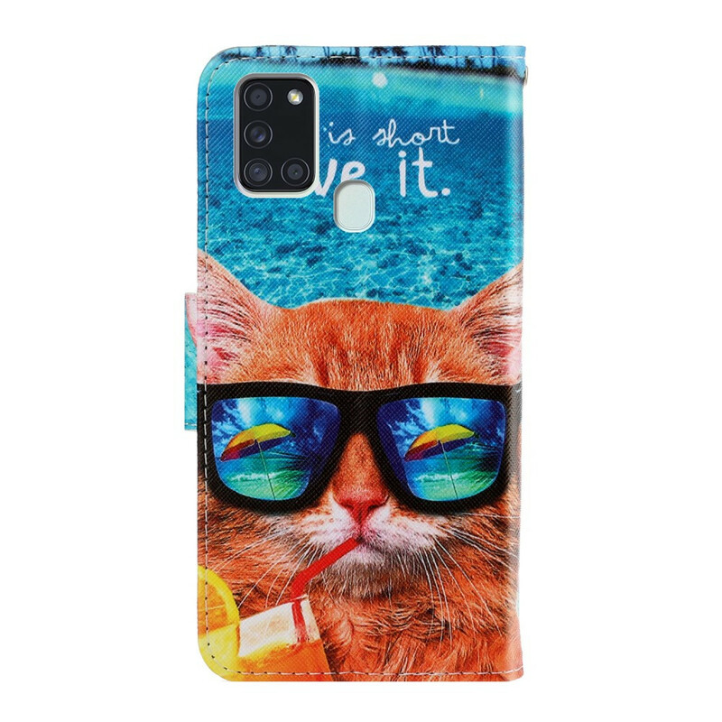 Samsung Galaxy A21s Cat Live It Koord Hoesje