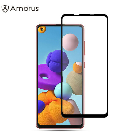 Samsung Galaxy A21s AMORUS gehard glazen screenprotector
